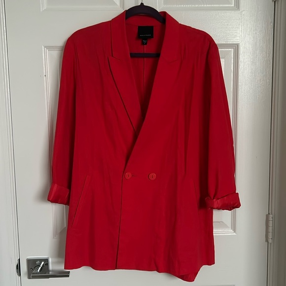 Linen red blazer - Picture 1 of 3